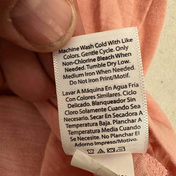 Time And Tru Womens Size XL Pink Cotton Blend T-Shirt - Picture 5 of 5